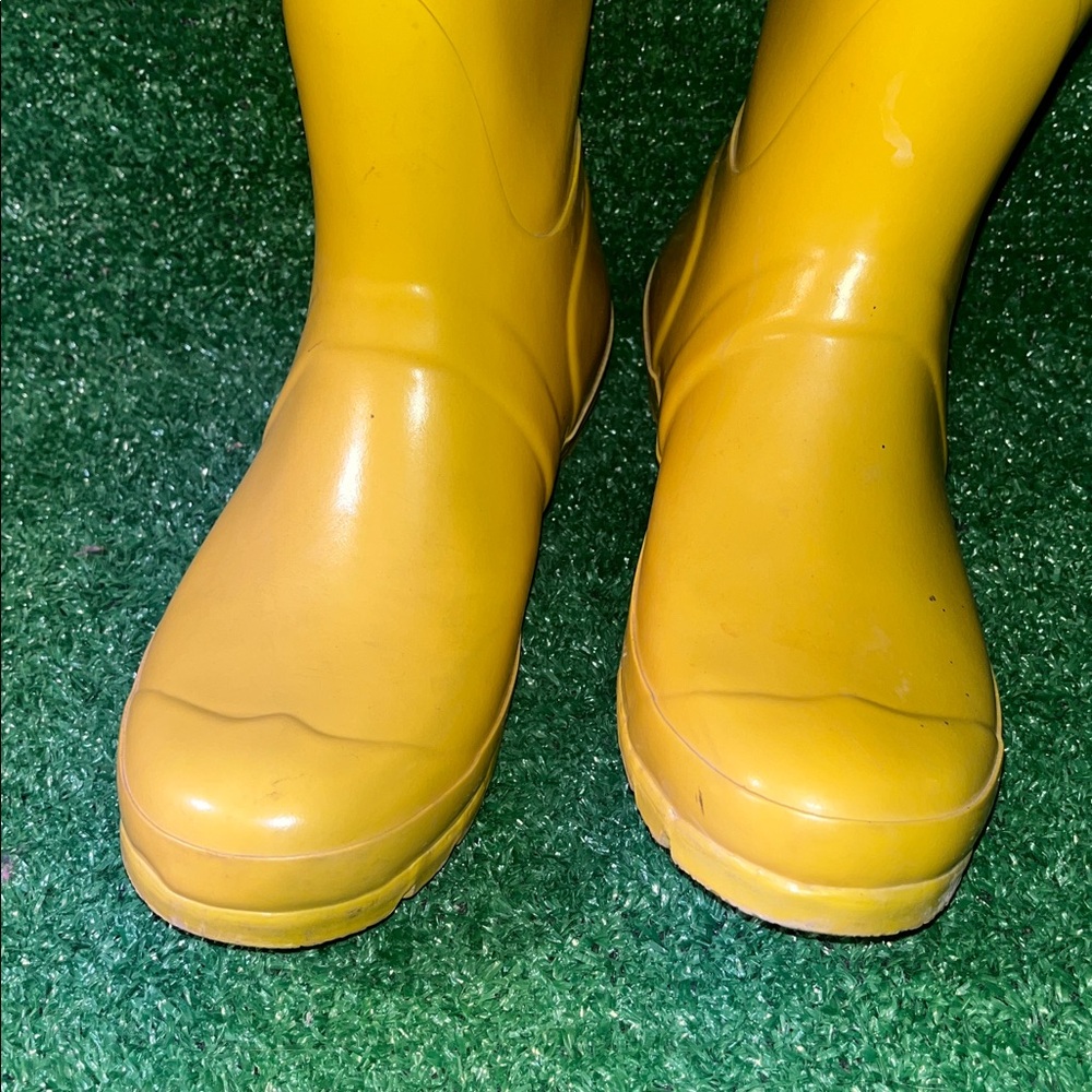 Hunter Original Gloss Tall Boots Yellow UK 5 US 6M/7F EU 38 - Picture 6 of 11